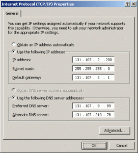 Windows IP v4 Settings